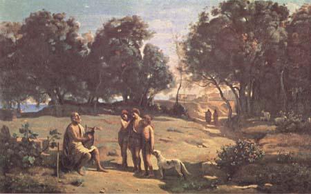 Homere et les bergers (mk11), Jean Baptiste Camille  Corot